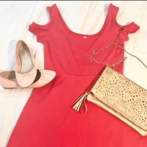 Flirty cold shoulder minidress